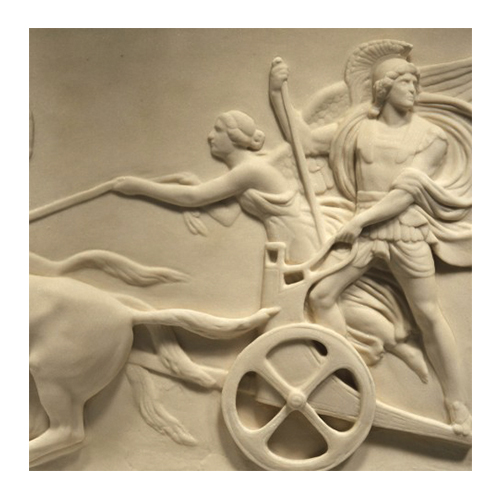 Ancient Roman Chariot RaceArt relief Sculpture